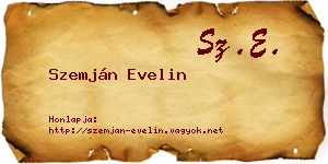 Szemján Evelin névjegykártya